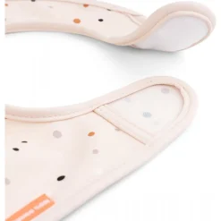 Lot de 2 bavoirs velcro ozzo rose