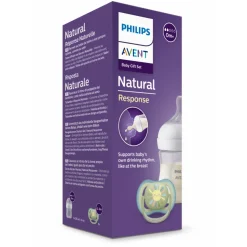 Lot de 1 biberon natural response 125 ml + 1 sucette ultra air
