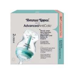 Lot de 2 biberons anti-colique avancé transparent 260 ml