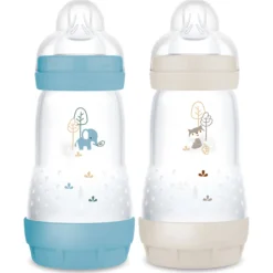 Lot de 2 biberons anti-colique 260 ml océan et nature