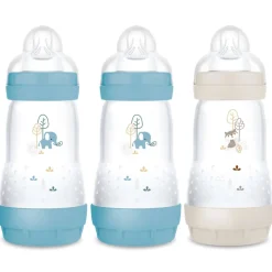 Lot de 3 biberons anti-colique 260 ml océan, nature et sable