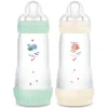 Lot de 2 biberons anti-colique 320 ml menthe et coton