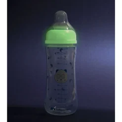Lot de 2 biberons anti colique phosphorescent bébé 6 mois