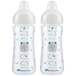 Lot de 2 biberons anti colique phosphorescent bébé 6 mois