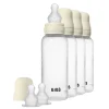 Lot de 4 biberons bébé anti-colique 270 ml ivoire