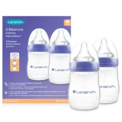 Lot de 2 biberons et tétines 1m+ naturalwave 160 ml