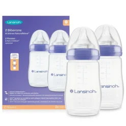 Lot de 2 biberons et tétines 3mois+ naturalwave 240ml
