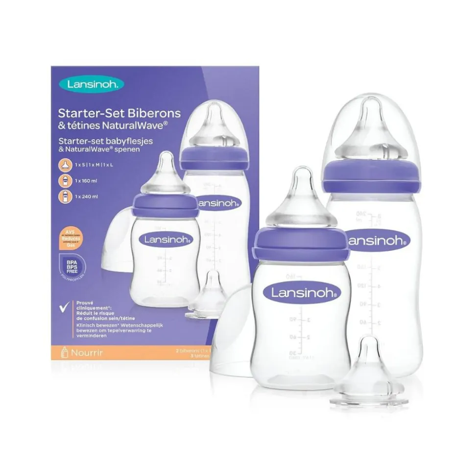 Lot de 2 biberons et tétines naturalwave
