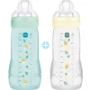 Lot de 2 biberons 330ml easy active coloré ice et pearl