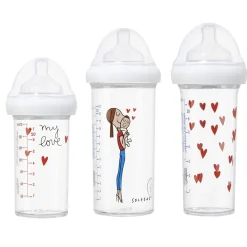 Lot de 3 biberons my love by soledad