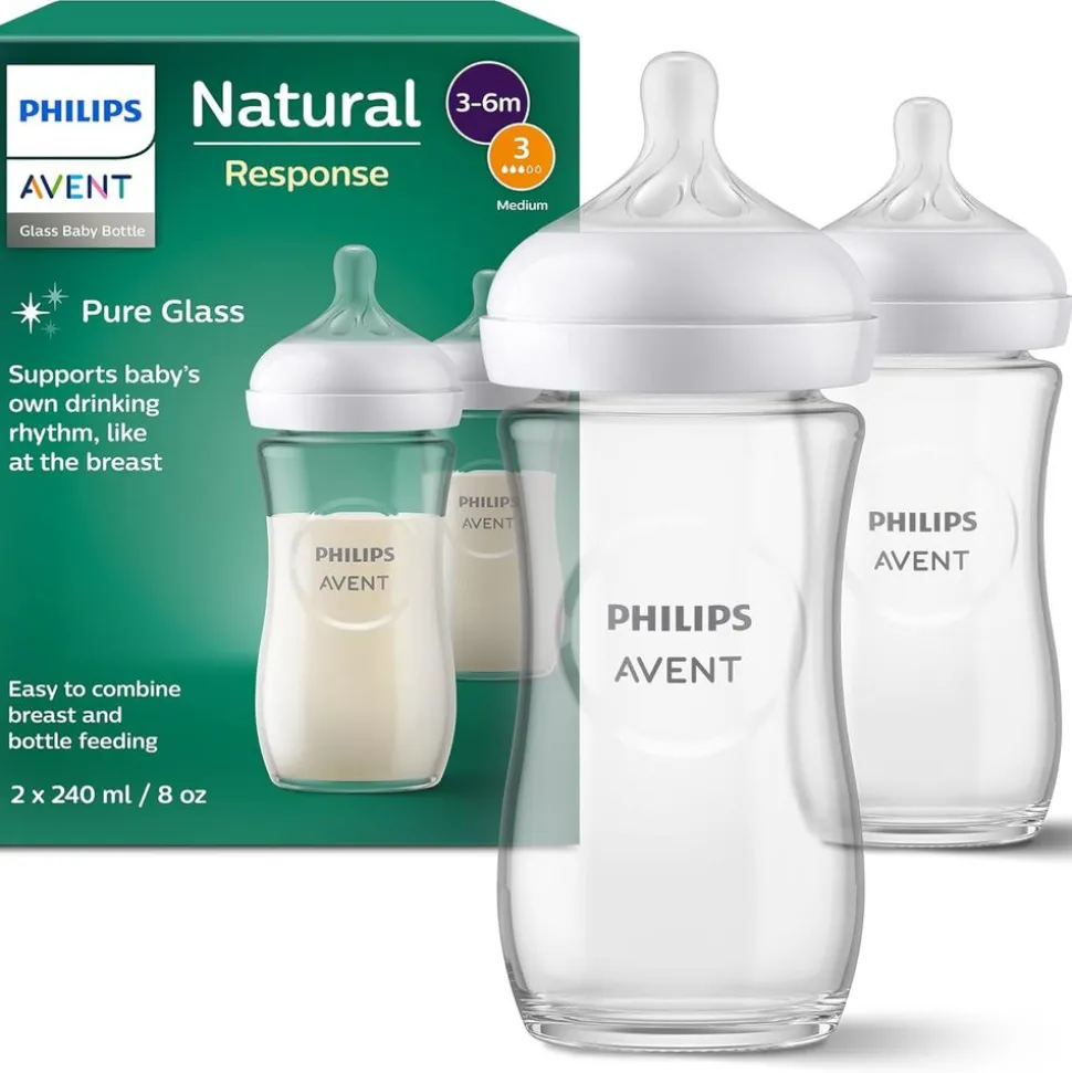 Lot de 2 biberons natural response 240 ml