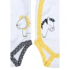 Lot de 2 bodies blanc naissance pluche et pompon