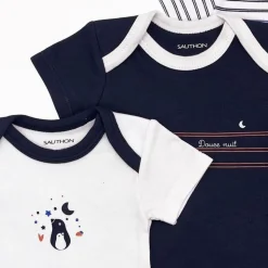 Lot de 3 bodies manches courtes 3 mois baby sailor