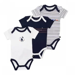 Lot de 3 bodies manches courtes 3 mois baby sailor