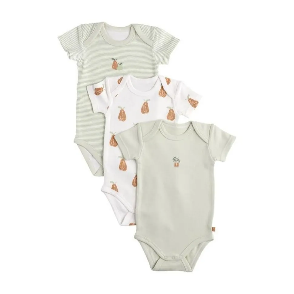 Lot de 3 bodies 6 mois manches courtes botanica