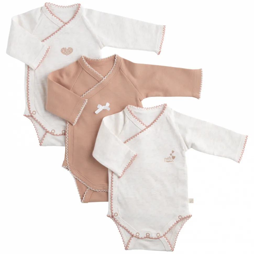 Lot de 3 bodies 3 mois petit coeur