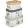 Lot de 3 boîtes de rangement forêt