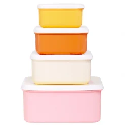 Lot de 4 boîtes à goûter arc en ciel