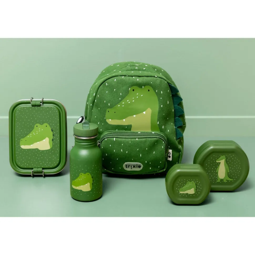 Lot de 2 boîtes à goûter à clip rondes - mr. alligator