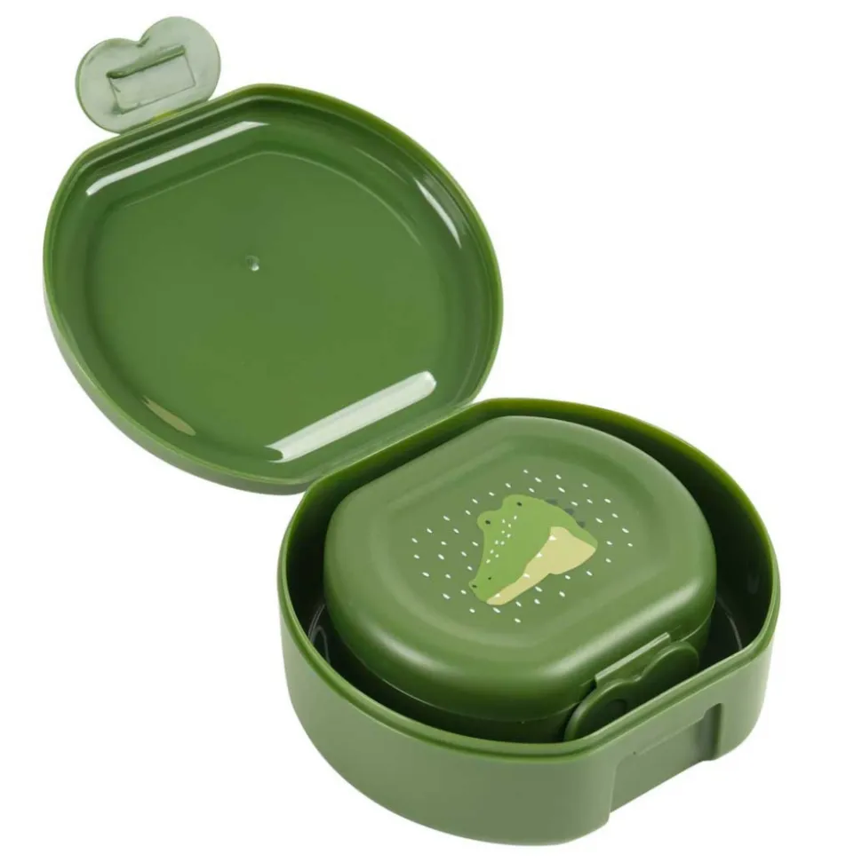 Lot de 2 boîtes à goûter à clip rondes - mr. alligator