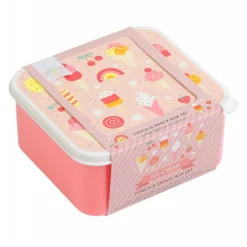 Lot de 4 boîtes à goûter crème glacée