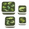 Lot de 4 boîtes à goûter crocodiles