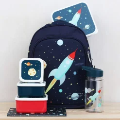 Lot de 4 boîtes à goûter espace