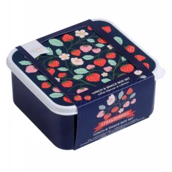 Lot de 4 boîtes à goûter fraises