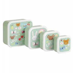 Lot de 4 boîtes à goûter joie