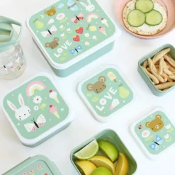 Lot de 4 boîtes à goûter joie
