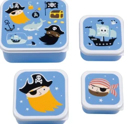 Lot de 4 boîtes à goûter pirates