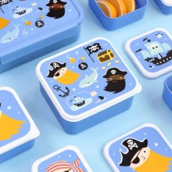 Lot de 4 boîtes à goûter pirates