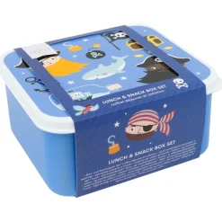 Lot de 4 boîtes à goûter pirates