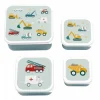 Lot de 4 boîtes à goûter véhicules