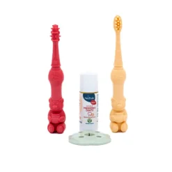 Lot de 2 brosses à dents avec huile premières dents bioseptyl