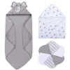 Lot de 2 capes de bain bébé éléphant