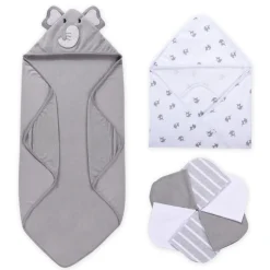 Lot de 2 capes de bain bébé éléphant