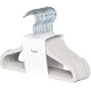 Lot de 15 cintres enfant velours gris