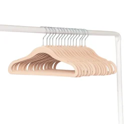 Lot de 15 cintres enfant velours noisette