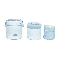 Lot de 3 corbeille gigognes lily mint