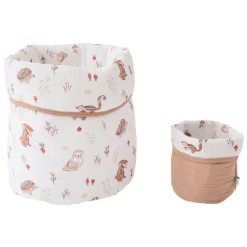 Lot de 2 corbeilles de rangement - cosy forest