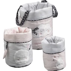 Lot de 3 corbeilles gigogne miss fleur de lune