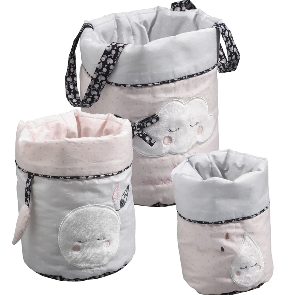 Lot de 3 corbeilles gigogne miss fleur de lune