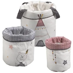 Lot de 3 corbeilles gigogne timouki
