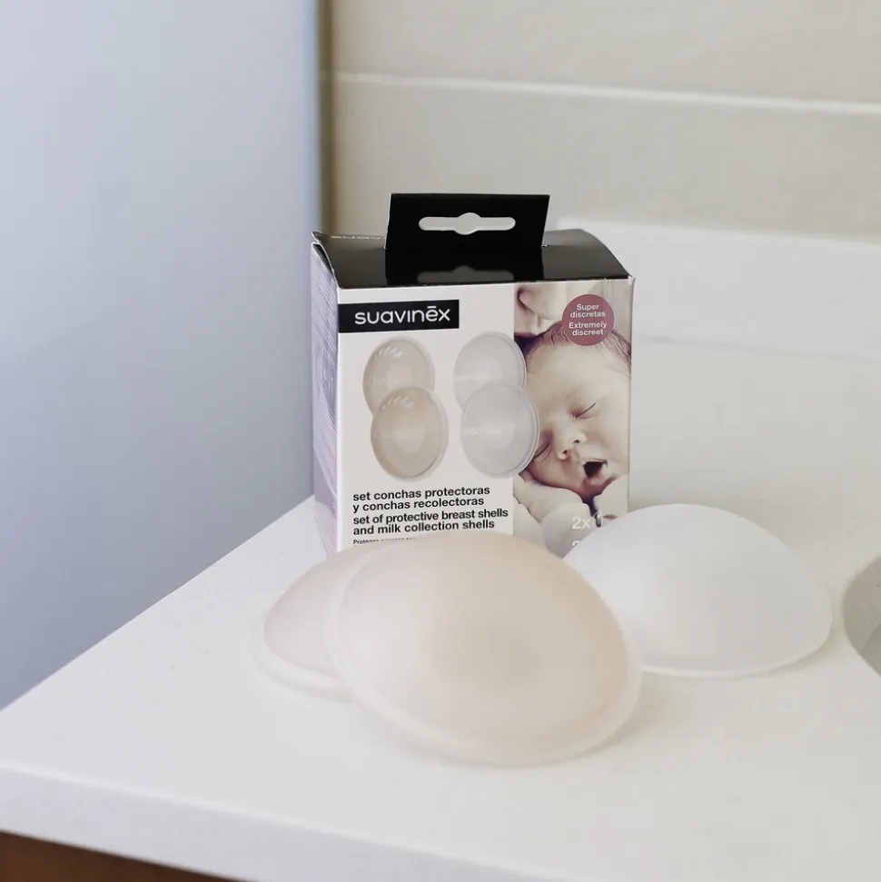 Lot de 2 coupelles recueil-lait et 2 coupelles protectrices