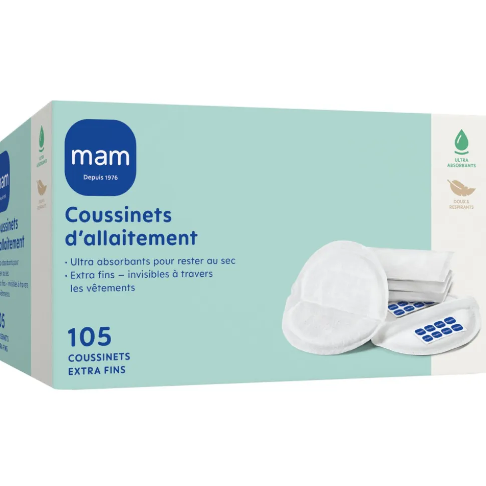 Lot de 105 coussinets d’allaitement extra-fins