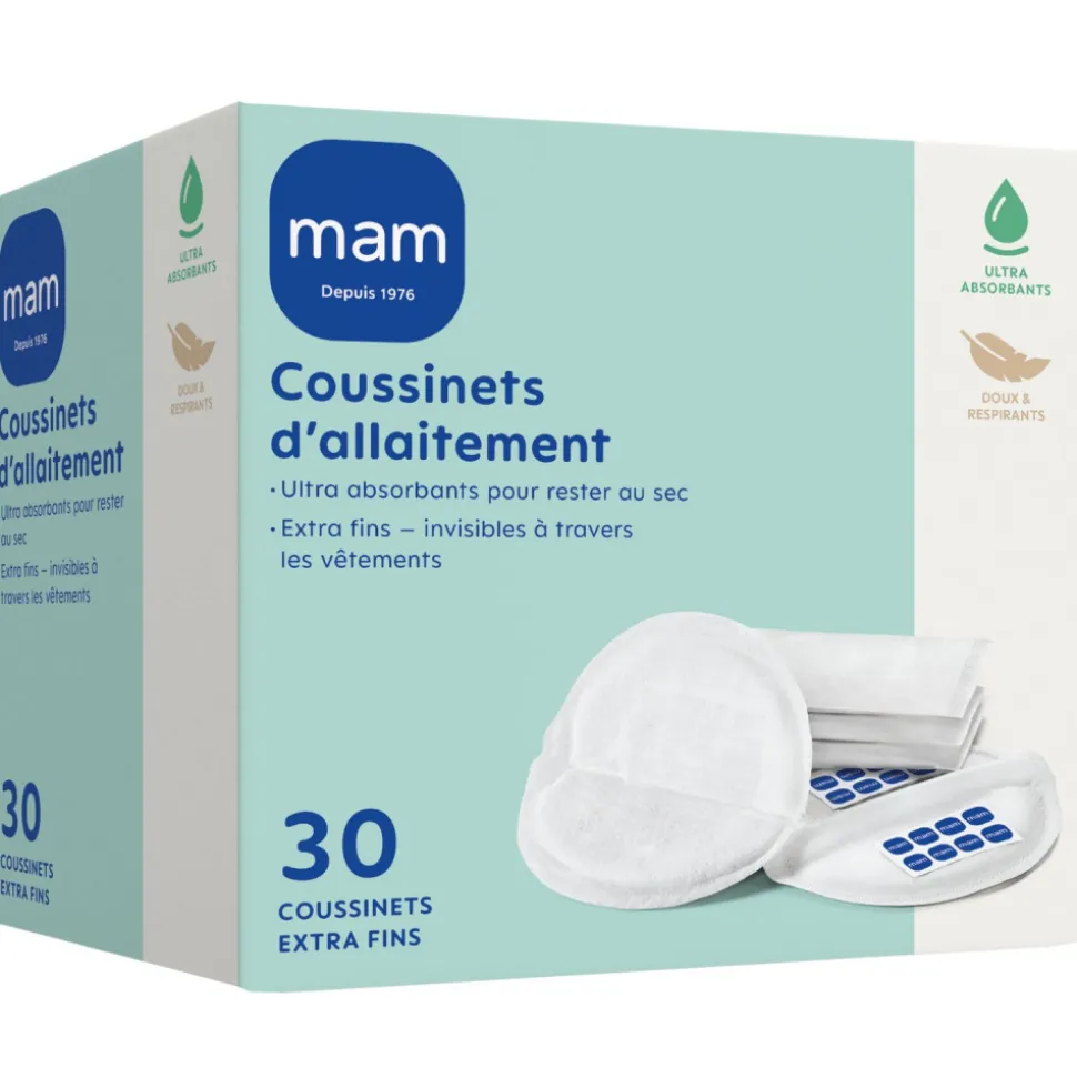 Lot de 30 coussinets d’allaitement extra-fins