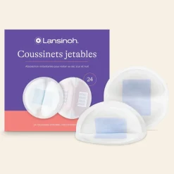 Lot de 24 coussinets d'allaitement jetables