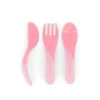 Lot de 3 couverts d'apprentissage +6 mois pastel rose
