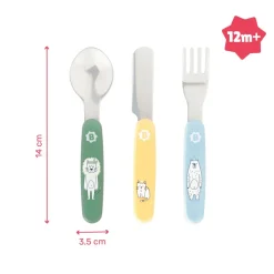 Lot de 3 couverts en métal